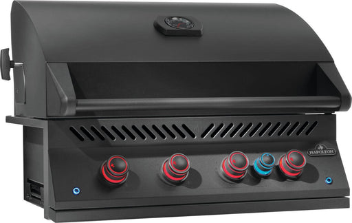 Napoleon Built-In 700 Series 32 inch gas grill in matte black, angled view