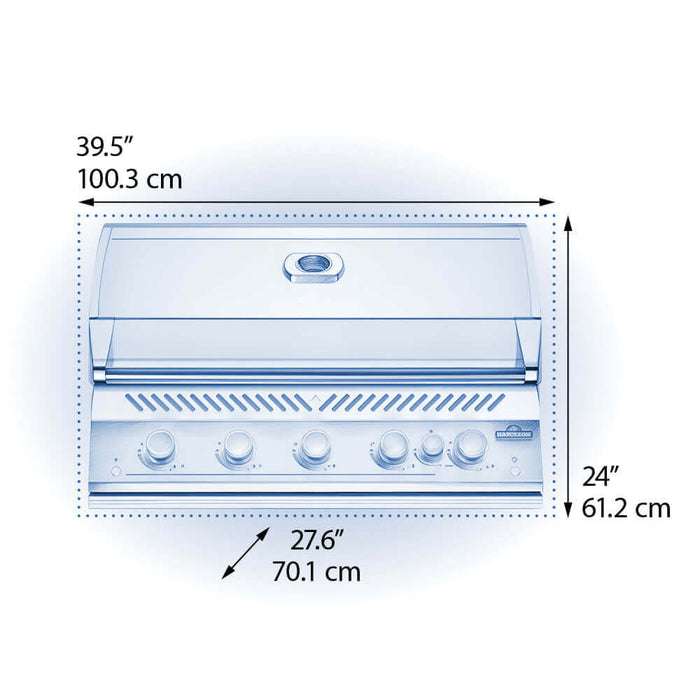 Built-In 700 Series 38 dimensions: 39.5 in wide, 24 in high, 27.6 in deep