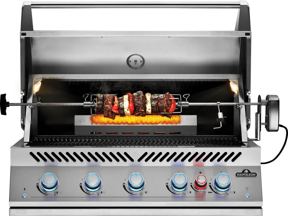 Built-In 700 Series 38 with kebabs on the rotisserie