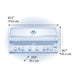 Built-In 700 Series 44 dimensions: 45.5 in wide, 24.1 in high, 27.6 in deep