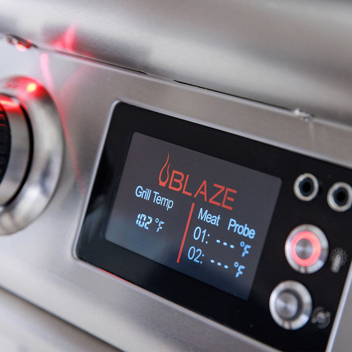 Blaze 26-Inch Countertop Propane Outdoor Pizza Oven W/ Rotisserie & Countertop Sleeve - BLZ-26-PZOVN-LP/NG