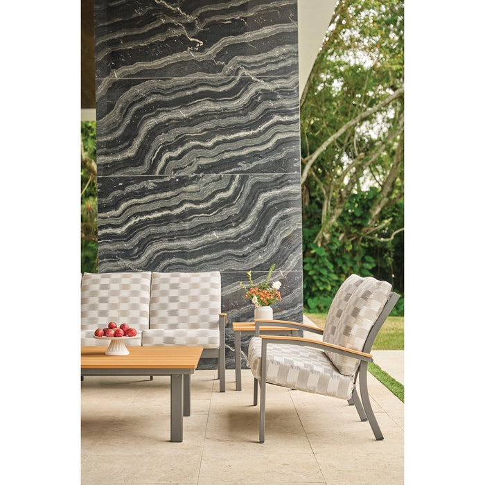 Telescope Casual Bazza Deep Seat Cushion Arm Chair w/ Polymer Accents