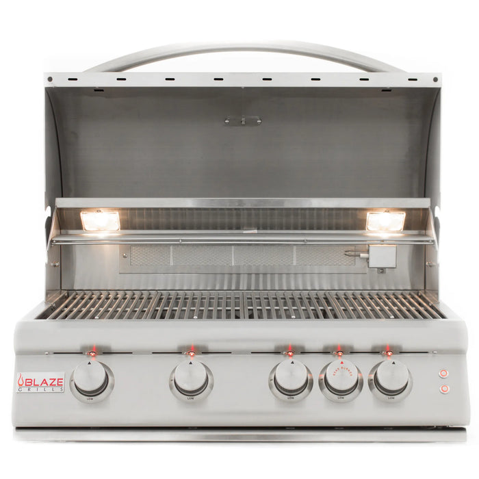 Blaze 6 ft Stainless Steel BBQ Island w/ Premium LTE 32 in. Gas Grill - BLZ-SS-ISLAND-4LTE2-NG