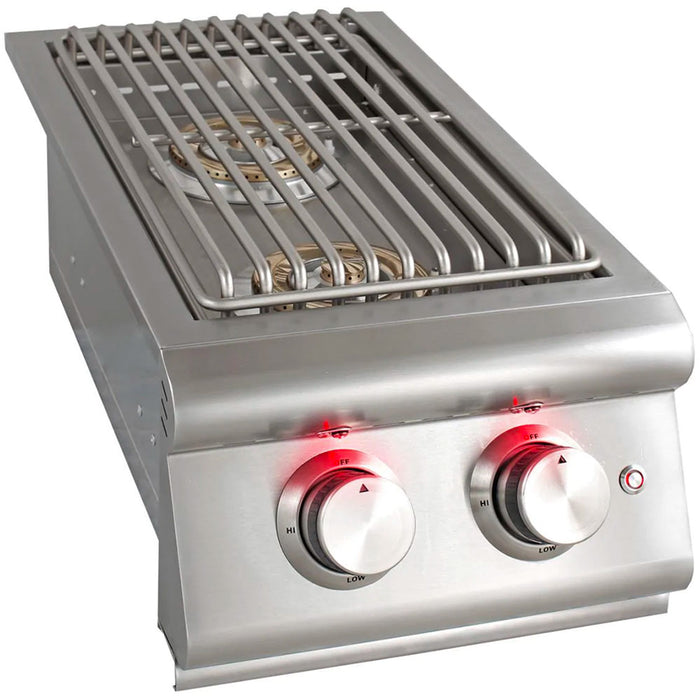 Blaze Premium LTE Built-In Stainless Steel Double Side Burner with Lid (BLZ-SB2LTE-LP/NG)
