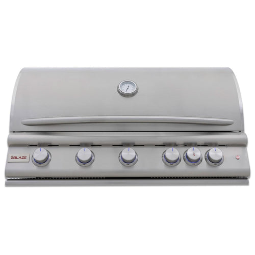 Blaze Premium LTE+ 40-Inch 5-Burner Built-In Gas Grill W/ Rear Infrared Burner & Lift-Assist Hood - BLZ-5LTE3-NG/LP