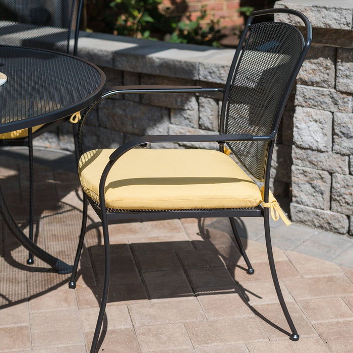 Kettler Henley Wrought Iron Mesh Stackable Arm Chair - Set Of 6