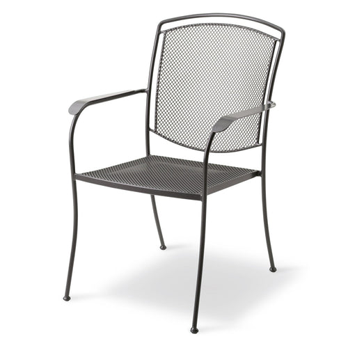 Kettler Henley Wrought Iron Mesh Stackable Arm Chair - Set Of 6