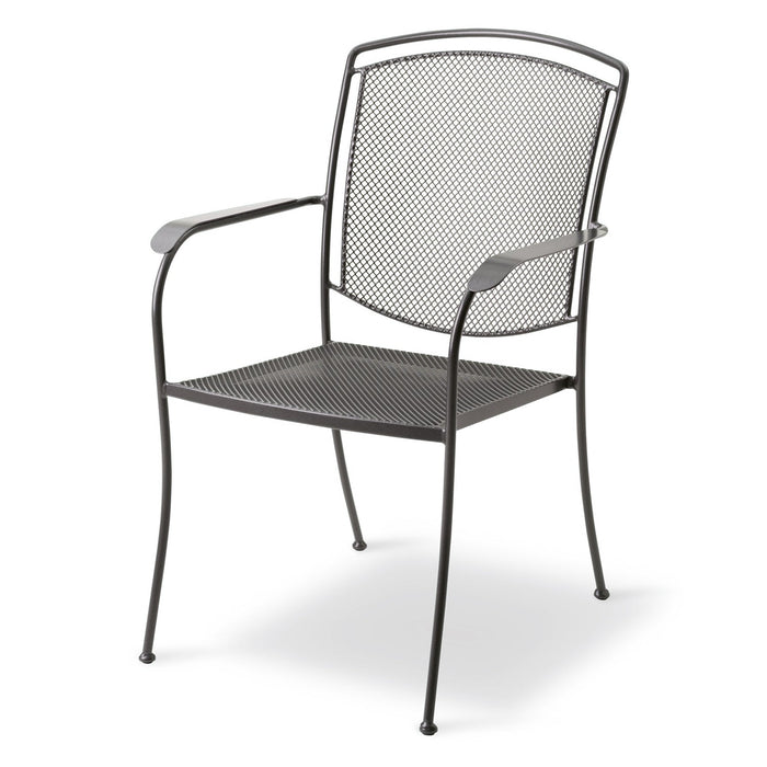 Kettler Henley Wrought Iron Mesh Stackable Arm Chair - Set Of 4
