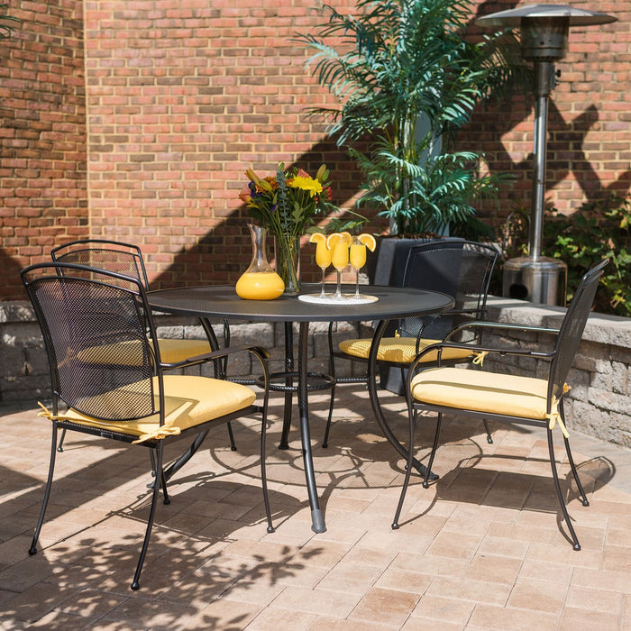 Kettler Henley 5-Piece Wrought Iron Mesh Dining Set (48-inch Table)