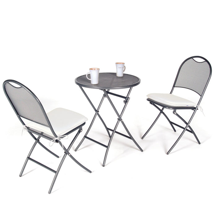 Kettler Cafe Napoli Wrought Iron 3-Piece Bistro Set