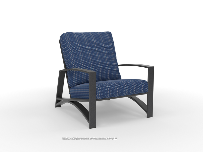 OW Lee chair in Carbon Black finish with Esti Marine fabric