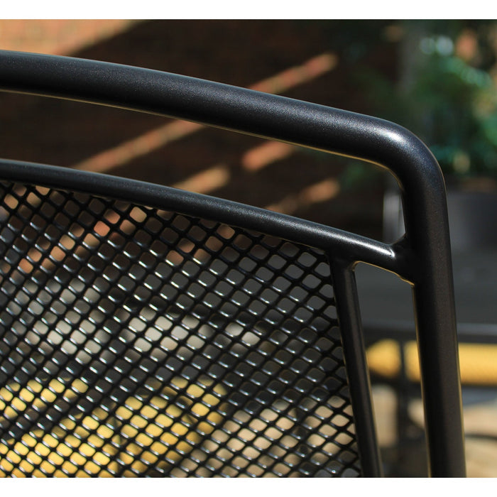 Kettler Henley Wrought Iron Mesh Stackable Arm Chair - Set Of 6