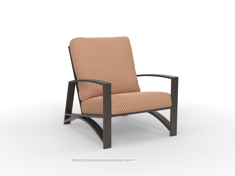 OW Lee chair in Copper Creek finish with Optimist Clay fabric
