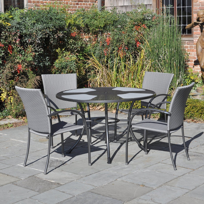 Kettler Pilano Woven 5-Piece Wrought Iron Dining Set