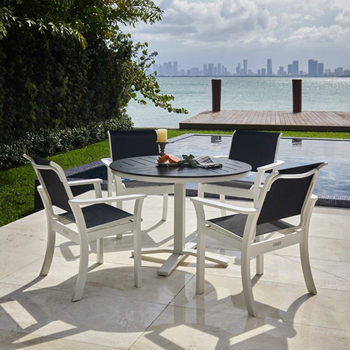 Telescope Casual Dash Balcony Height Pedestal Table With 48" Round Table Top