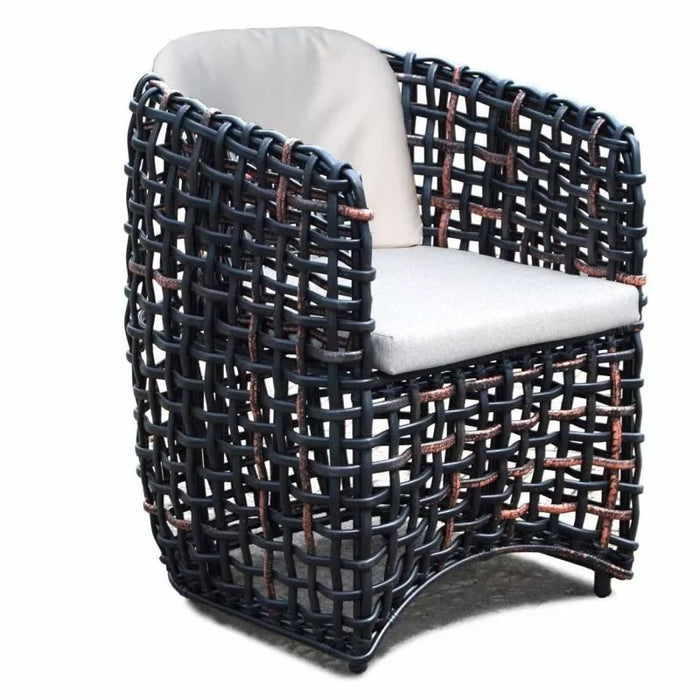 Skyline Design Dynasty 7-Piece Dining Set with Sunbrella Cushion - Black Mushroom