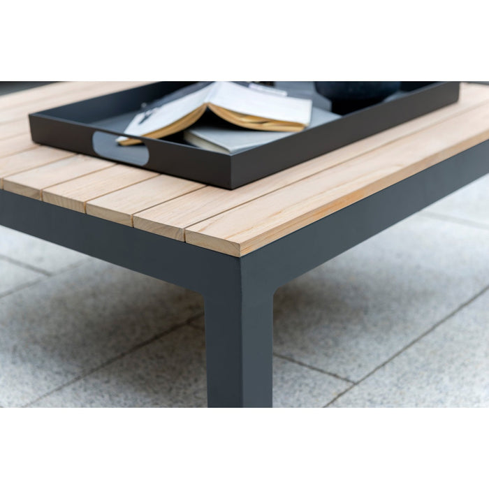 Kettler Elba Aluminum 4-Piece Corner Set With Teak Accents