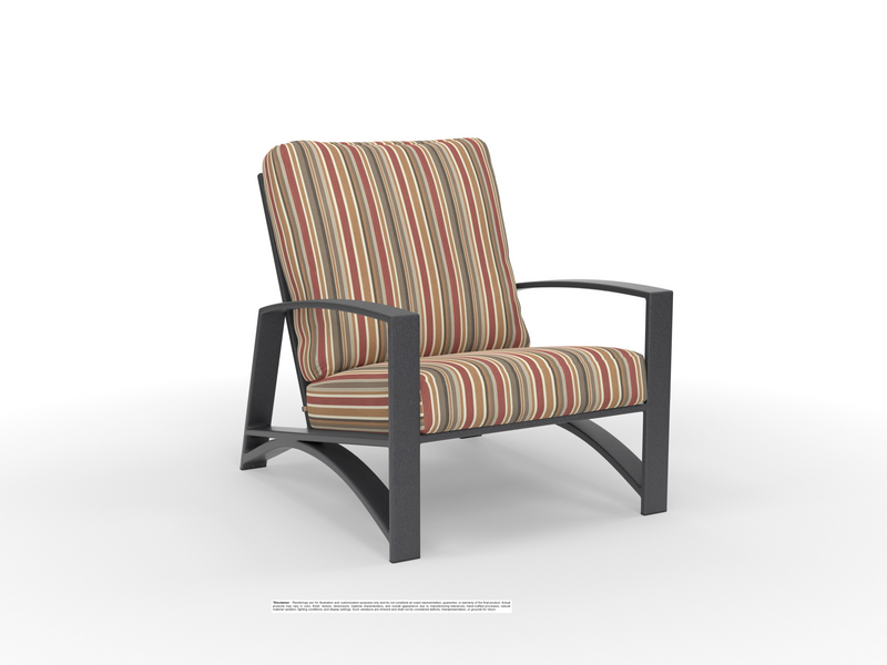 OW Lee chair in Graphite finish with Brannon Redwood fabric