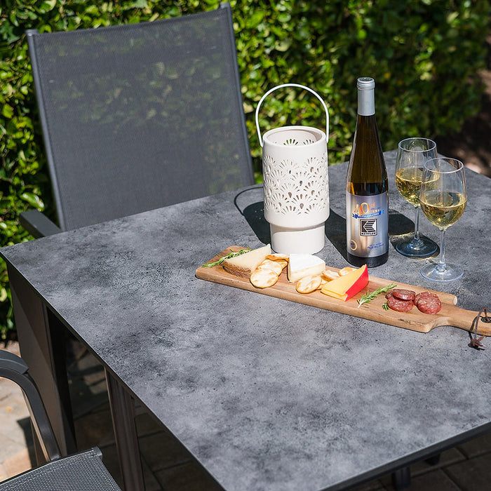 Kettler Basic Plus 5-Piece Dining Set- Multi-Position Chairs & Table with Umbrella Hole