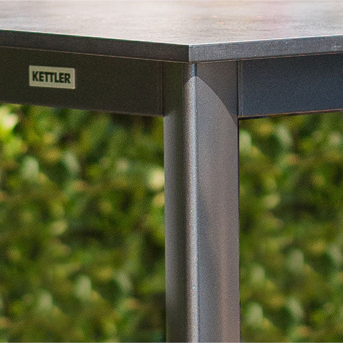 Kettler Basic Plus 5-Piece Dining Set- Multi-Position Chairs & Table with Umbrella Hole