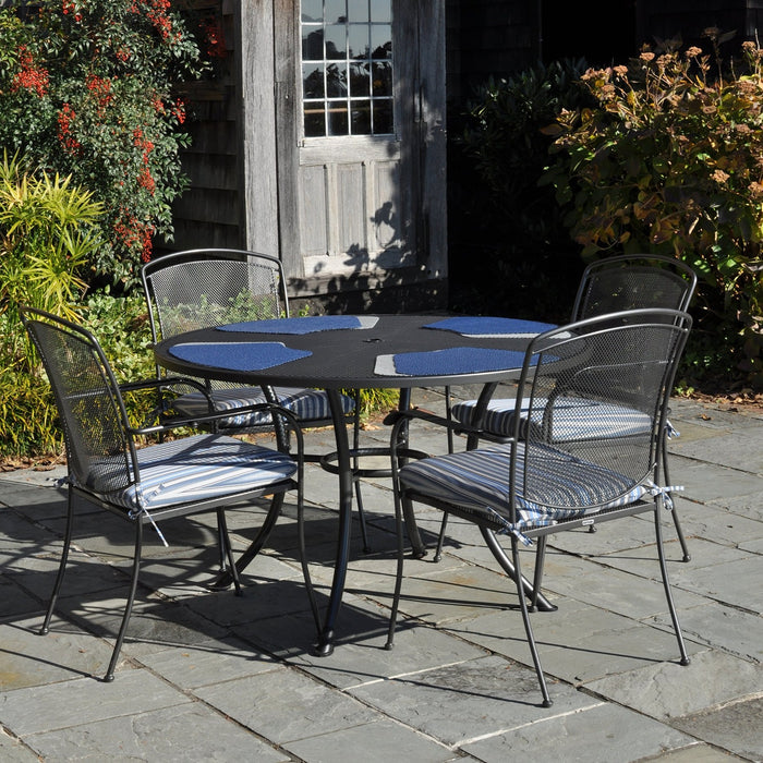 Kettler Henley Wrought Iron Mesh Stackable Arm Chair - Set Of 4