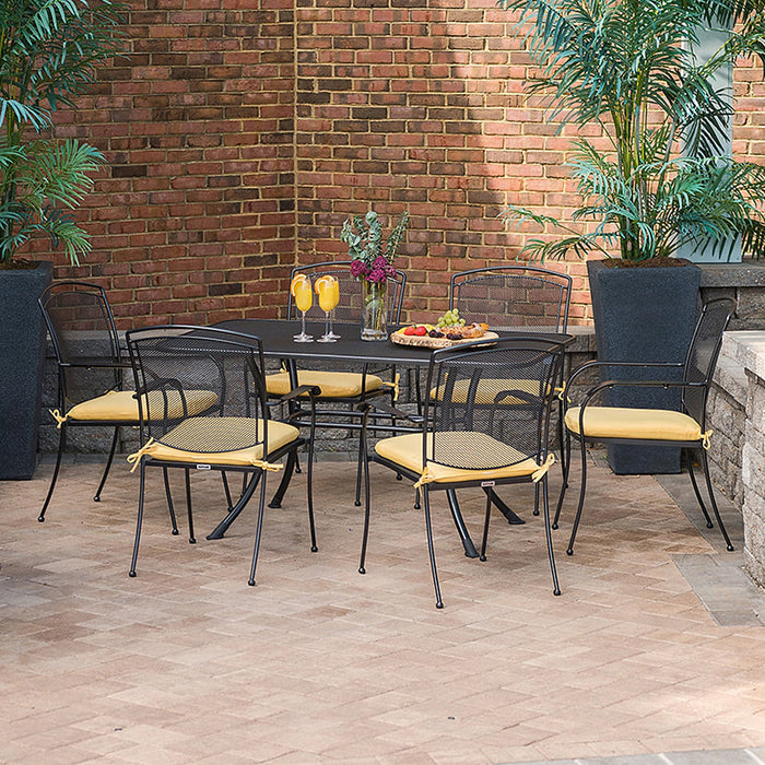 Kettler Henley Wrought Iron Mesh Stackable Arm Chair - Set Of 6