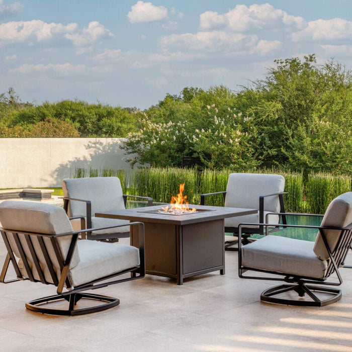 OW Lee Casual Fireside Haven 42" Square Chat Height Fire Pit