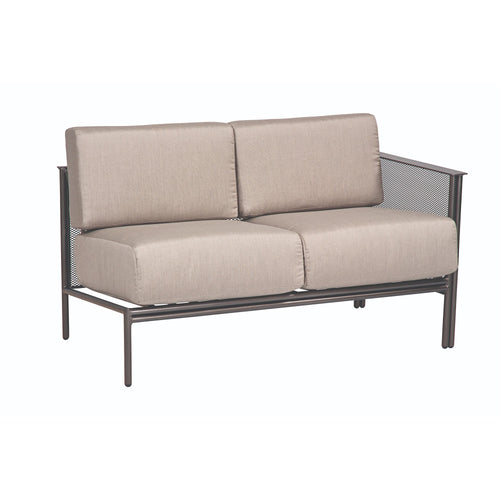 Woodard Jax Wrought Iron Right Arm Facing Sectional Loveseat