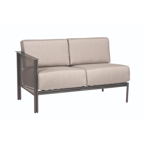 Woodard Jax Wrought Iron Left Arm Facing Sectional Loveseat
