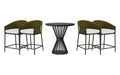 Lloyd Flanders Escape bar set on a patio, with each included piece