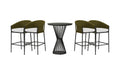 Lloyd Flanders Escape bar set on a patio, with each included piece