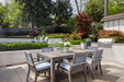Lloyd Flanders Frontier dining set on a patio