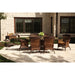 Lloyd Flanders Grand Traverse dining set on a patio