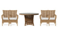 Lloyd Flanders Magnolia dining set on a patio, with each included piece