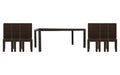 Lloyd Flanders Mesa dining set on a patio, with each included piece