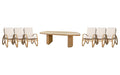 Lloyd Flanders Riviera dining set on a patio, with each included piece
