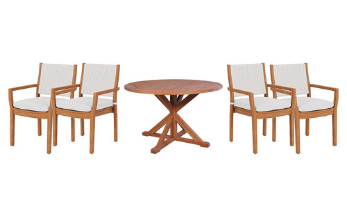 Lloyd Flanders Teak 5-Piece Dining Set