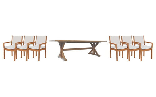 Lloyd Flanders Teak 7-Piece Dining Set