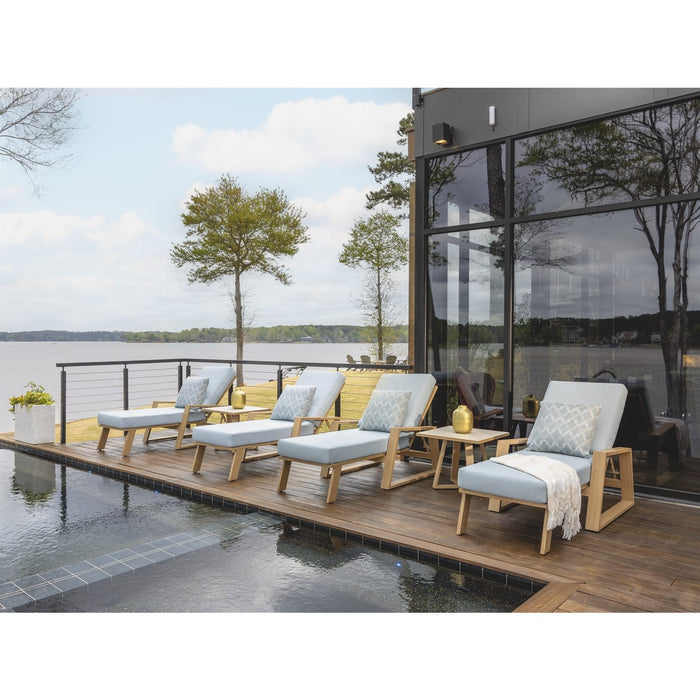 Lloyd Flanders Pursuit Pool Chaise in Toffee Cream Finish