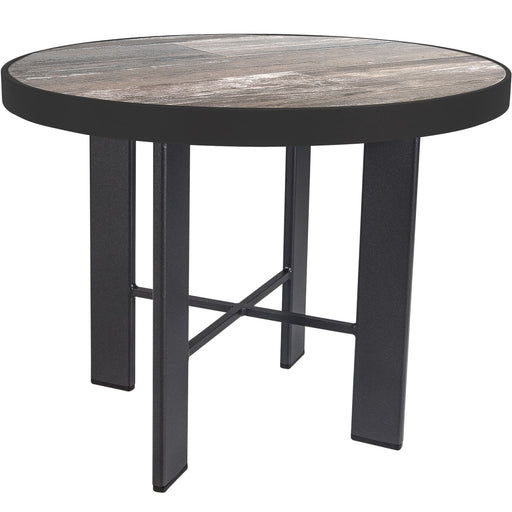 OW Lee Modern Aluminum Side Table with 24" round top