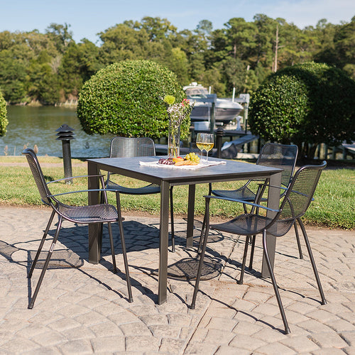 Kettler Metro 5-Piece Dining Set - Arm Chairs & Table w/ Umbrella Hole