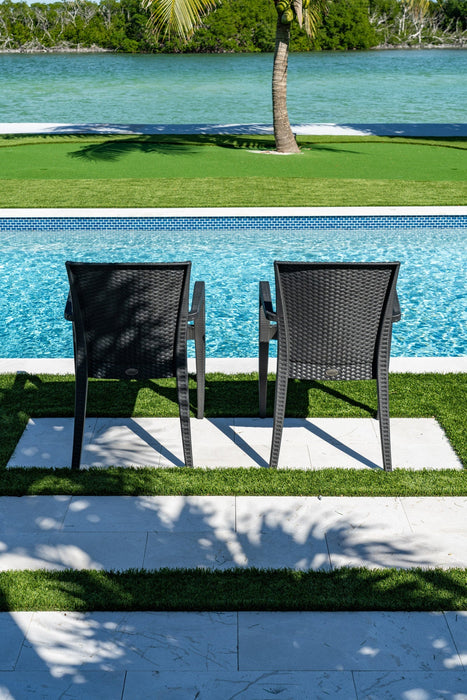 Rainbow Outdoor Montana Set of 2 Stackable Armchair - Anthracite