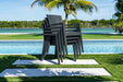 Rainbow Outdoor Montana Set of 2 Stackable Armchairs - Anthracite stacked
