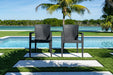 Rainbow Outdoor Montana Set of 2 Stackable Armchairs - Anthracite outdoors