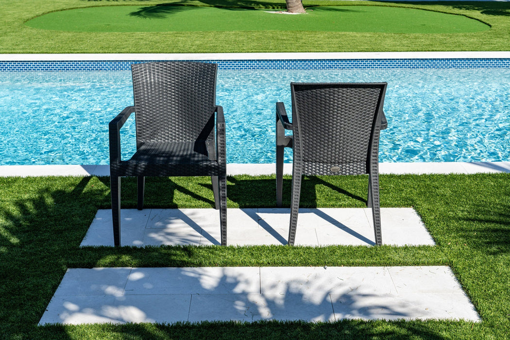 Rainbow Outdoor Montana Set of 2 Stackable Armchair - Anthracite