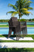 Rainbow Outdoor Montana Set of 2 Stackable Armchairs - Brown stacked