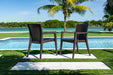 Rainbow Outdoor Montana Set of 2 Stackable Armchairs - Brown outdoors