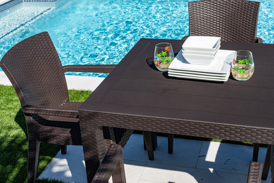 Rainbow Outdoor Montana 5-Piece Dining Set - Brown