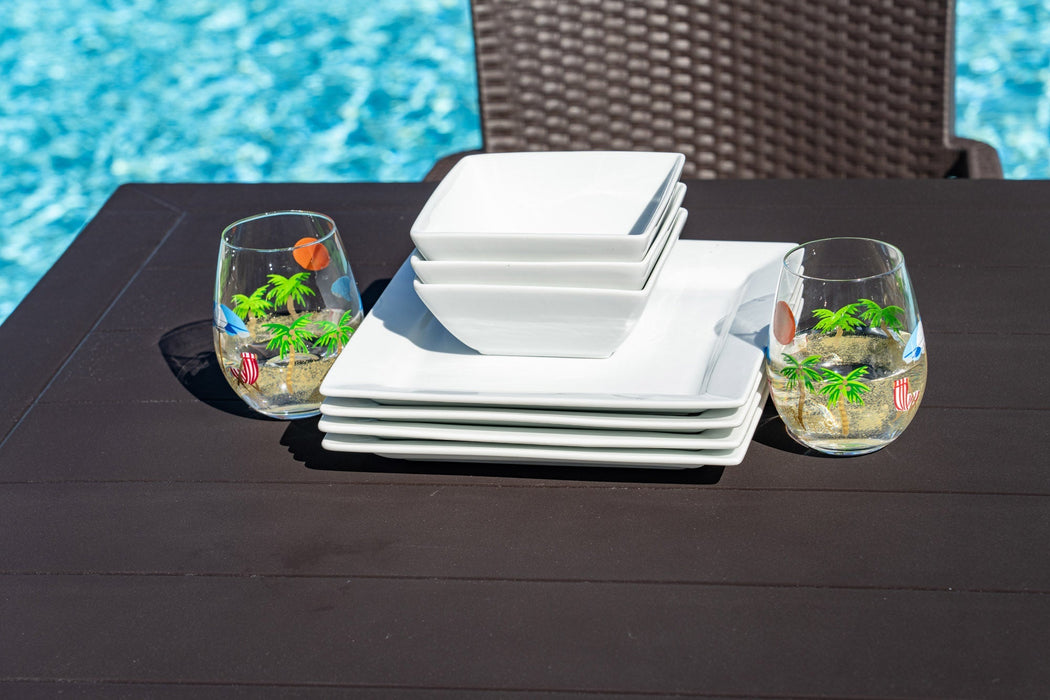 Rainbow Outdoor Montana 5-Piece Dining Set - Brown