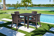Rainbow Outdoor Montana 5-Piece Dining Set - Brown